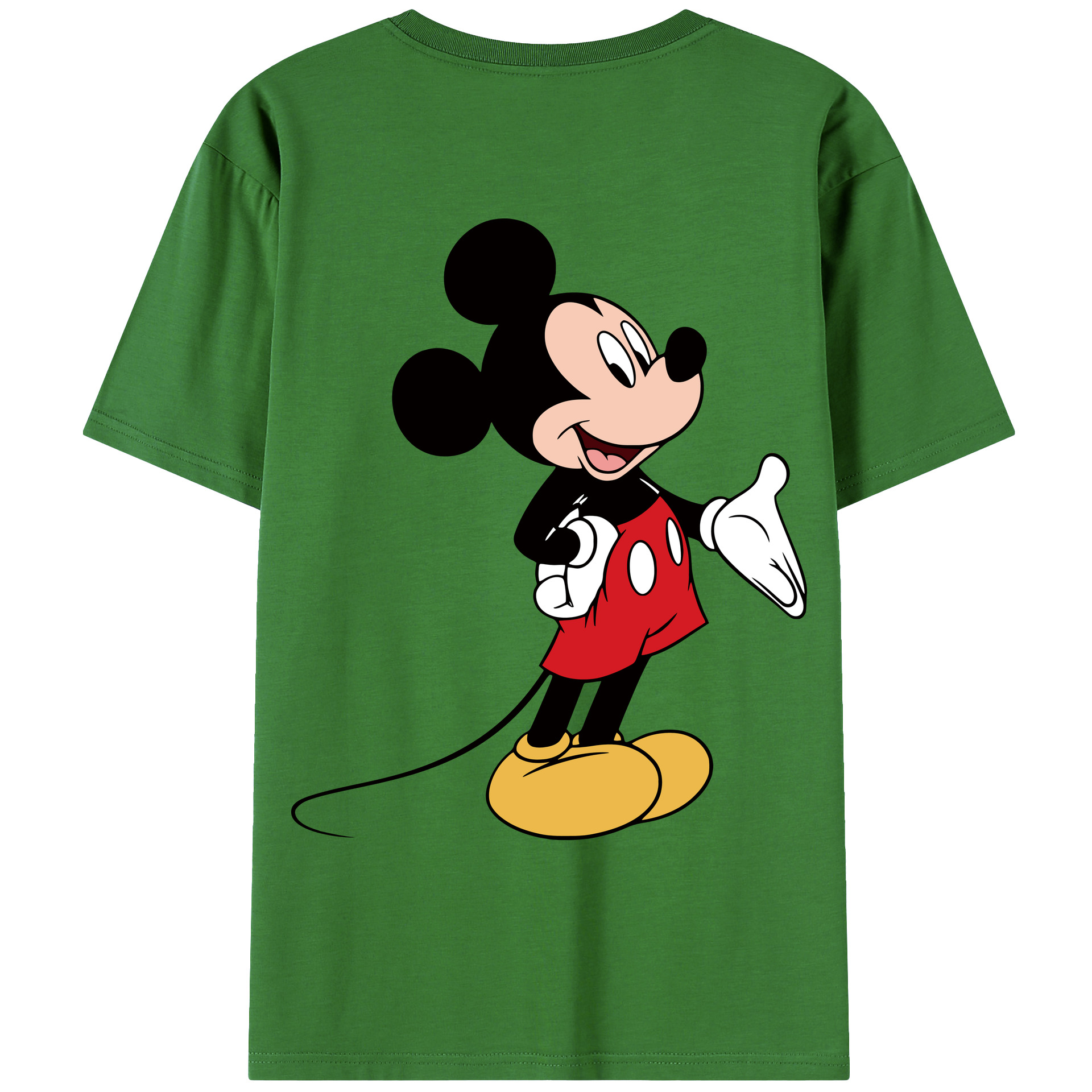 （画像用） ミッキーマウス Mickey Mouse レディース半袖Tシャツ(バックプリント)